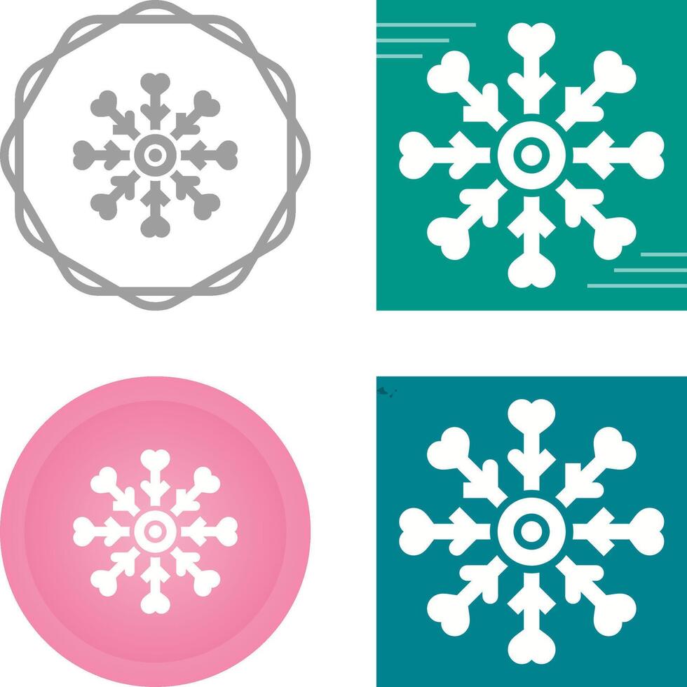 Love snowflake Vector Icon