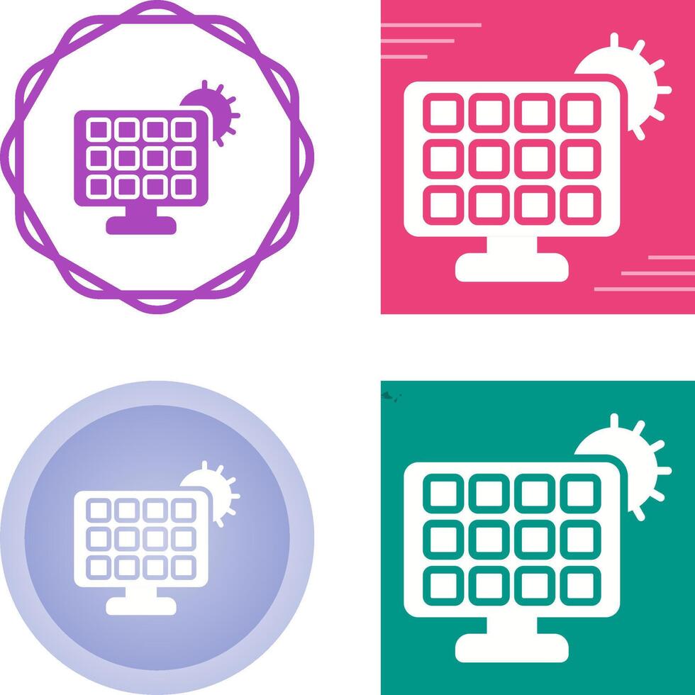 Solar panel charger Vector Icon