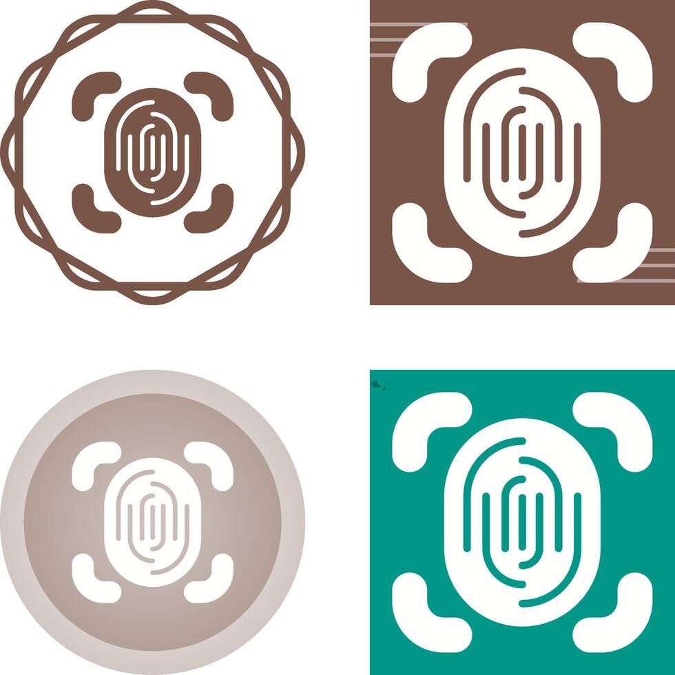 Fingerprint Scanner Vector Icon
