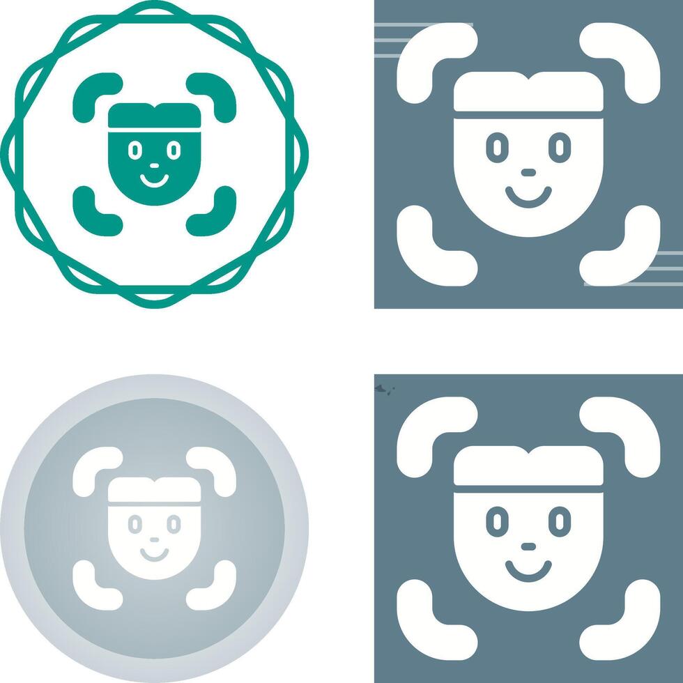 Facial Recognition Vector Icon