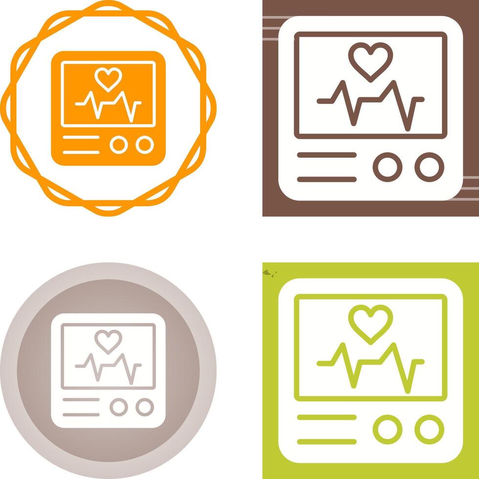 Heart Rate Monitor Vector Icon