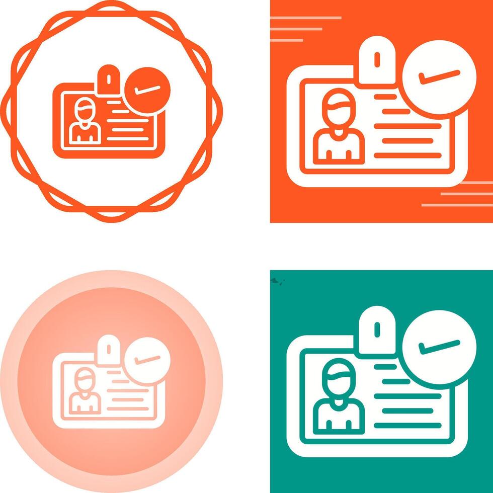 ID Verification Vector Icon