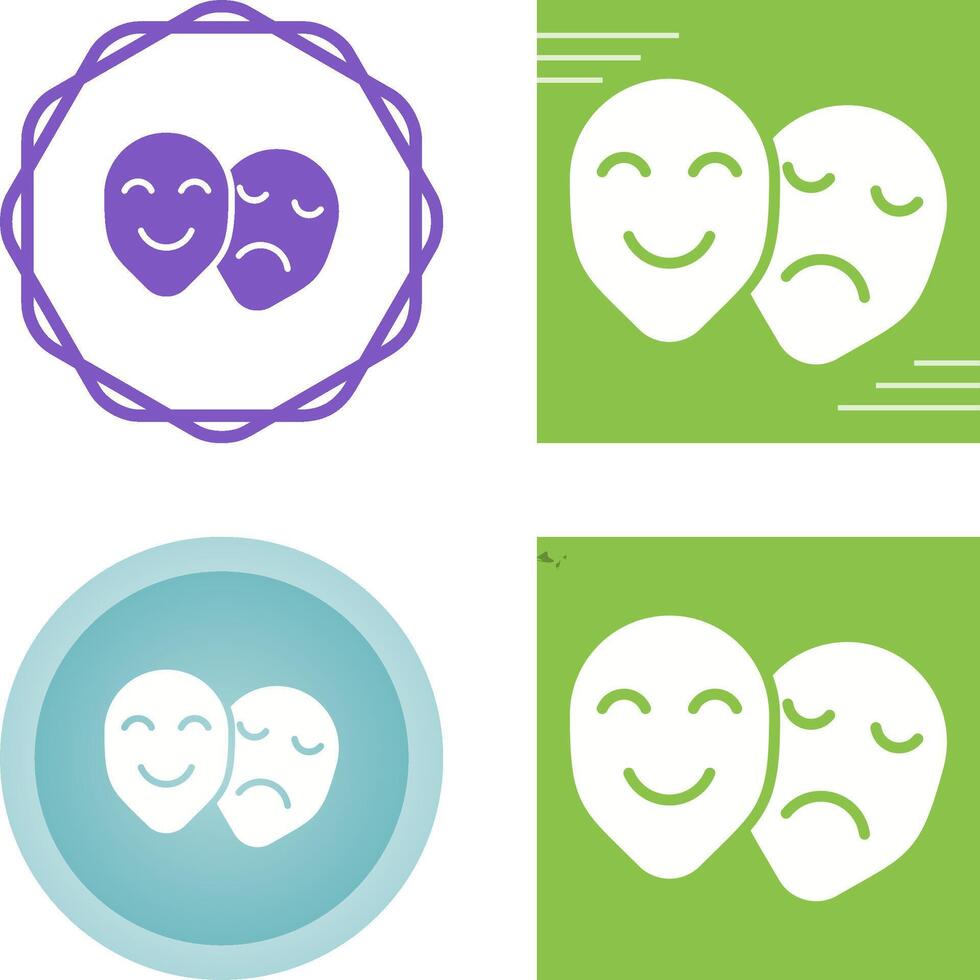 Theatre masks Vector Icon