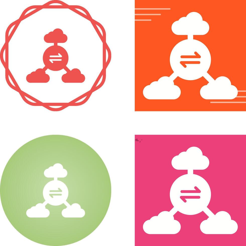 multi-nube vector icono