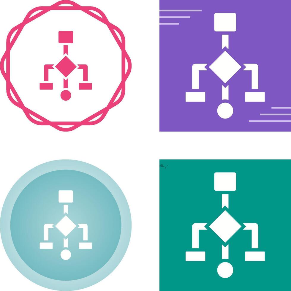 afinidad diagrama vector icono