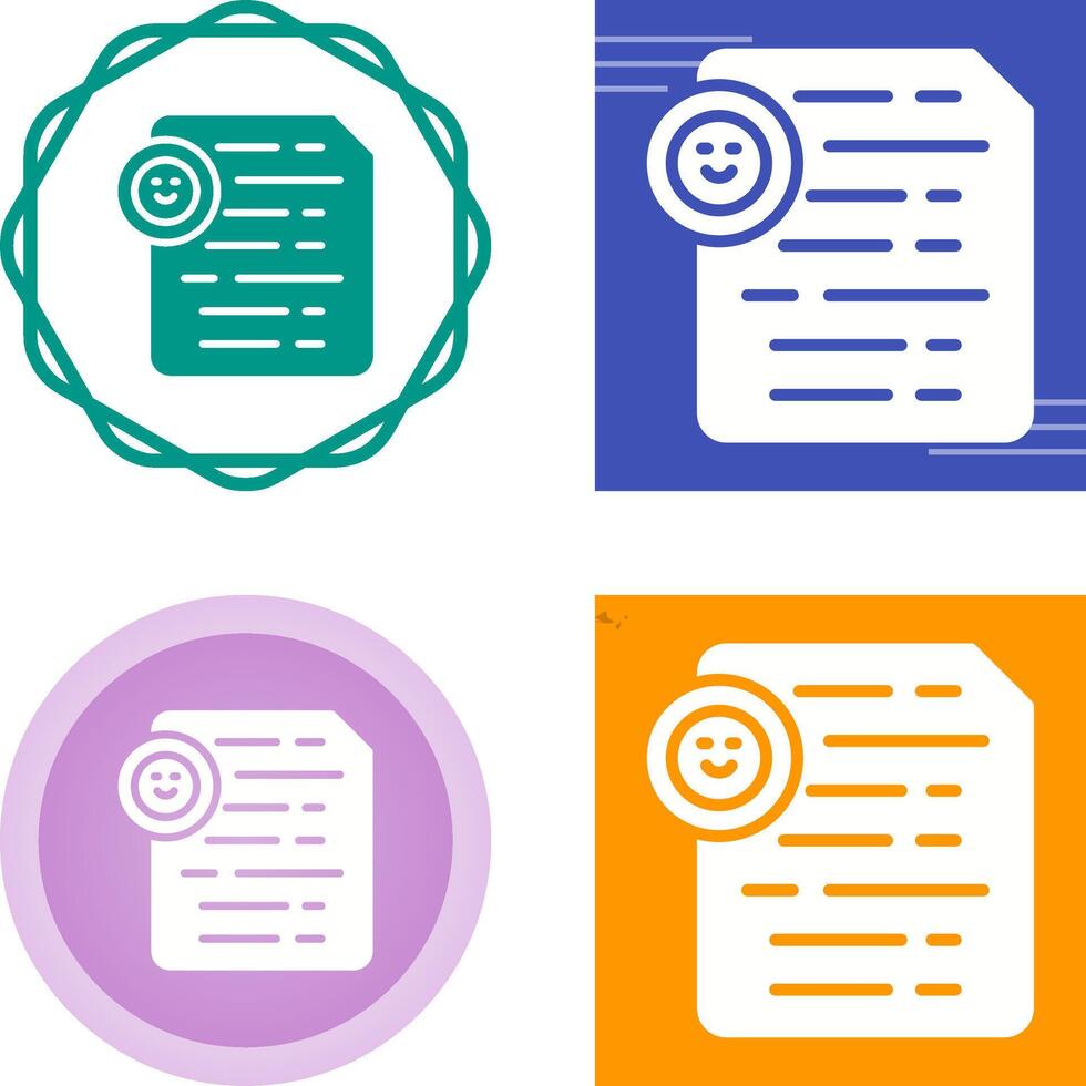 Document Insert Emoji Vector Icon