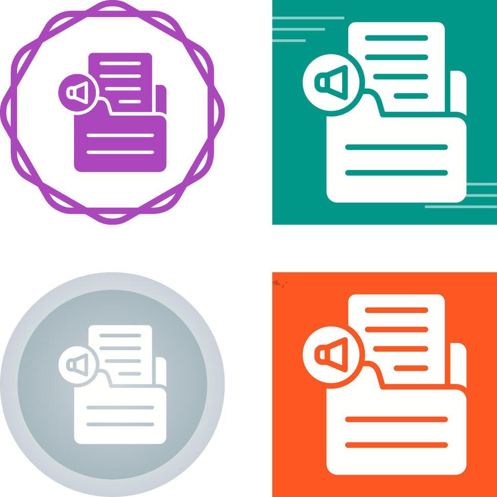 Document Insert Audio Vector Icon