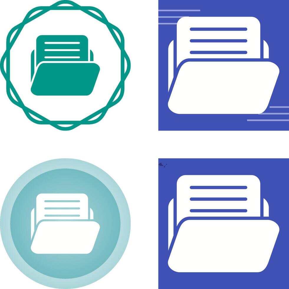 Document with folder Vector Icon