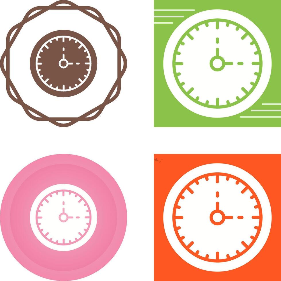 Clock Three Vector Icon
