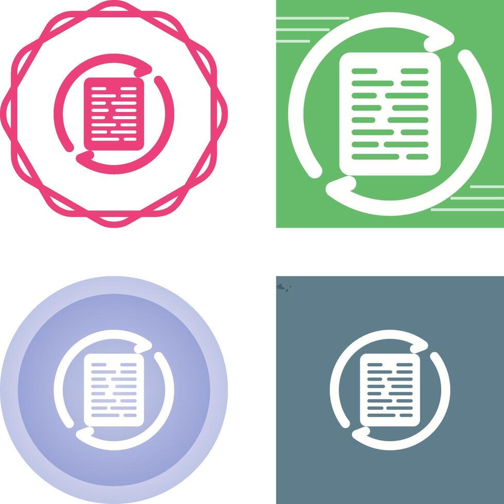 Document Synchronization Vector Icon