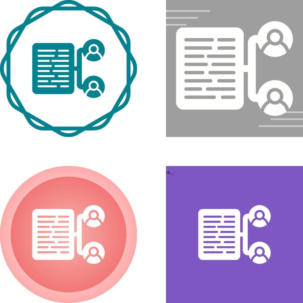 Document Collaboration Vector Icon