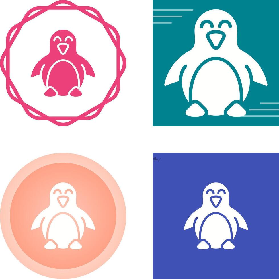 icono de vector de pingüino