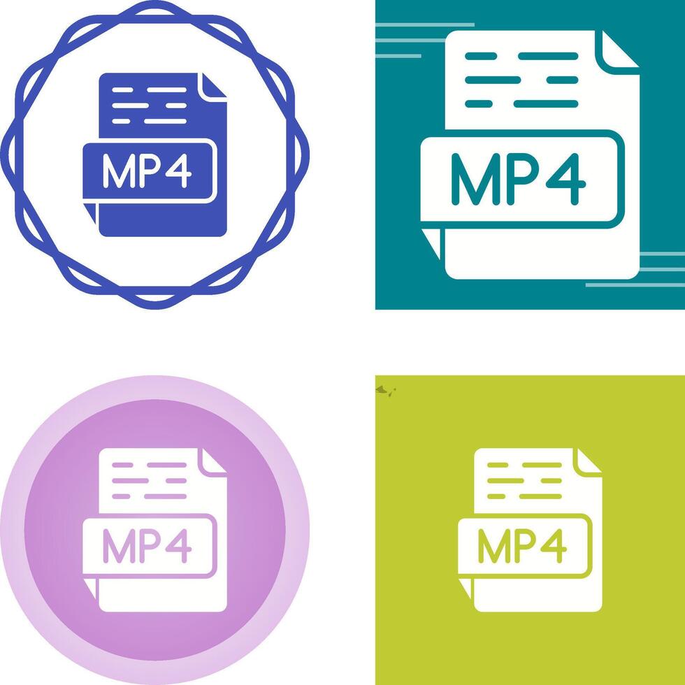 icono de vector de mp4