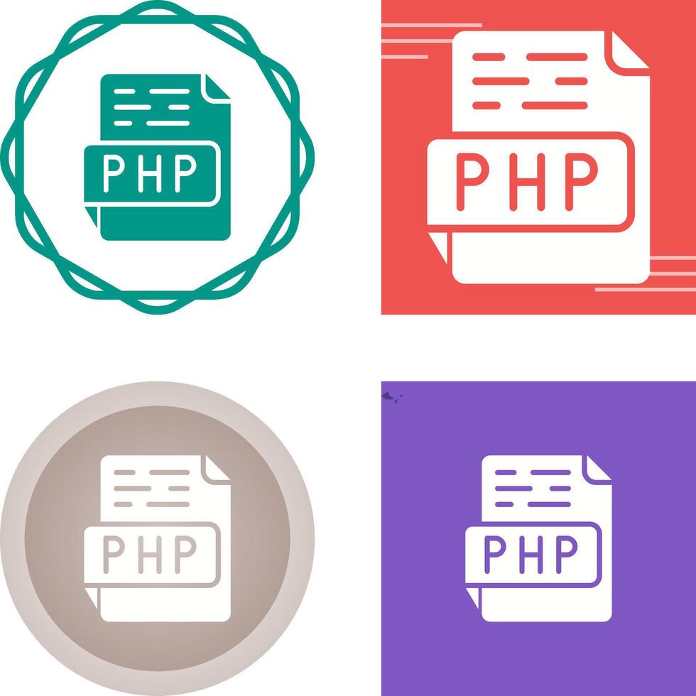 icono de vector de php