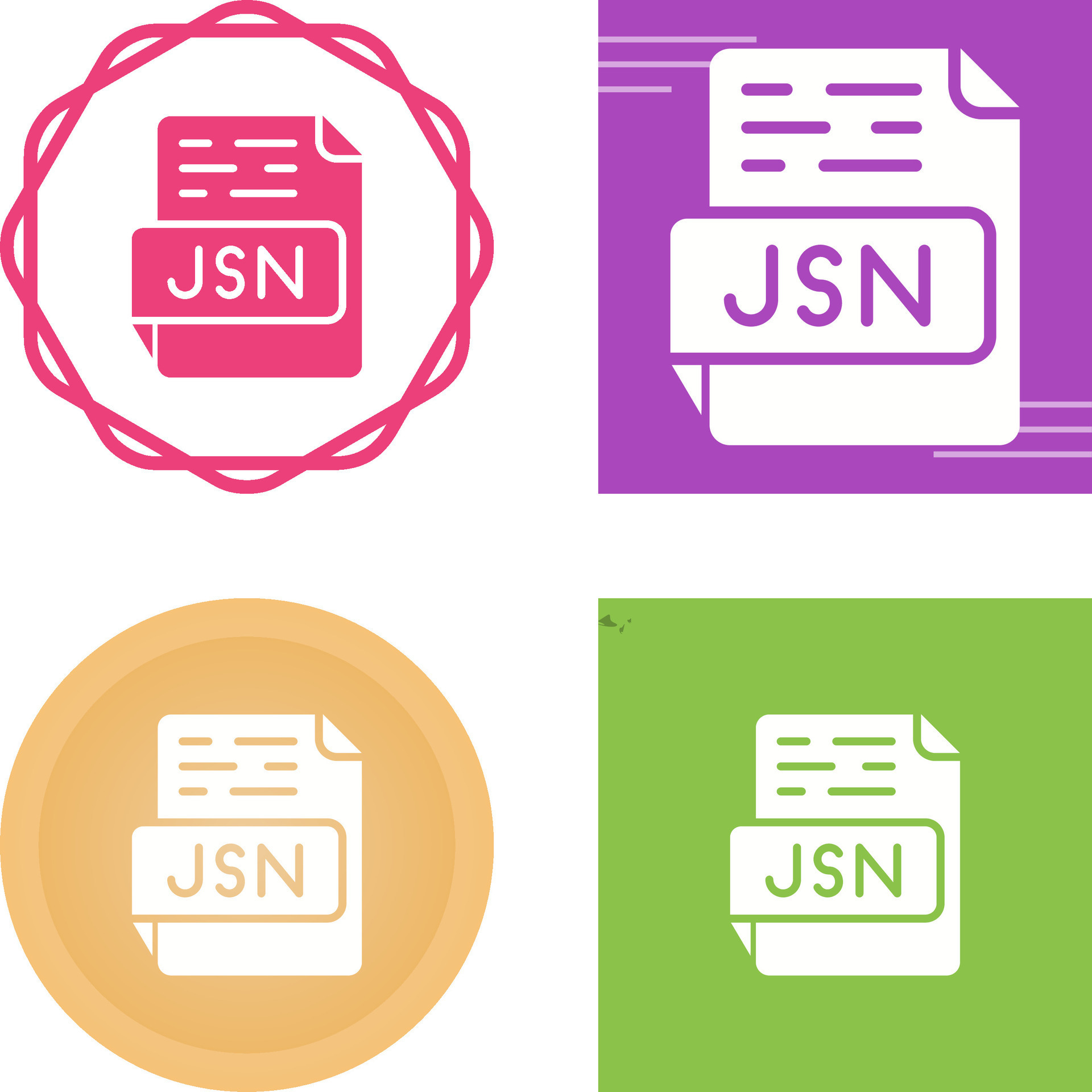 JSON Vector Icon 40783192 Vector Art at Vecteezy