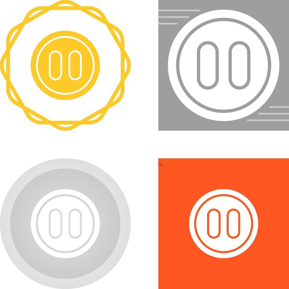 Pause Button Vector Icon