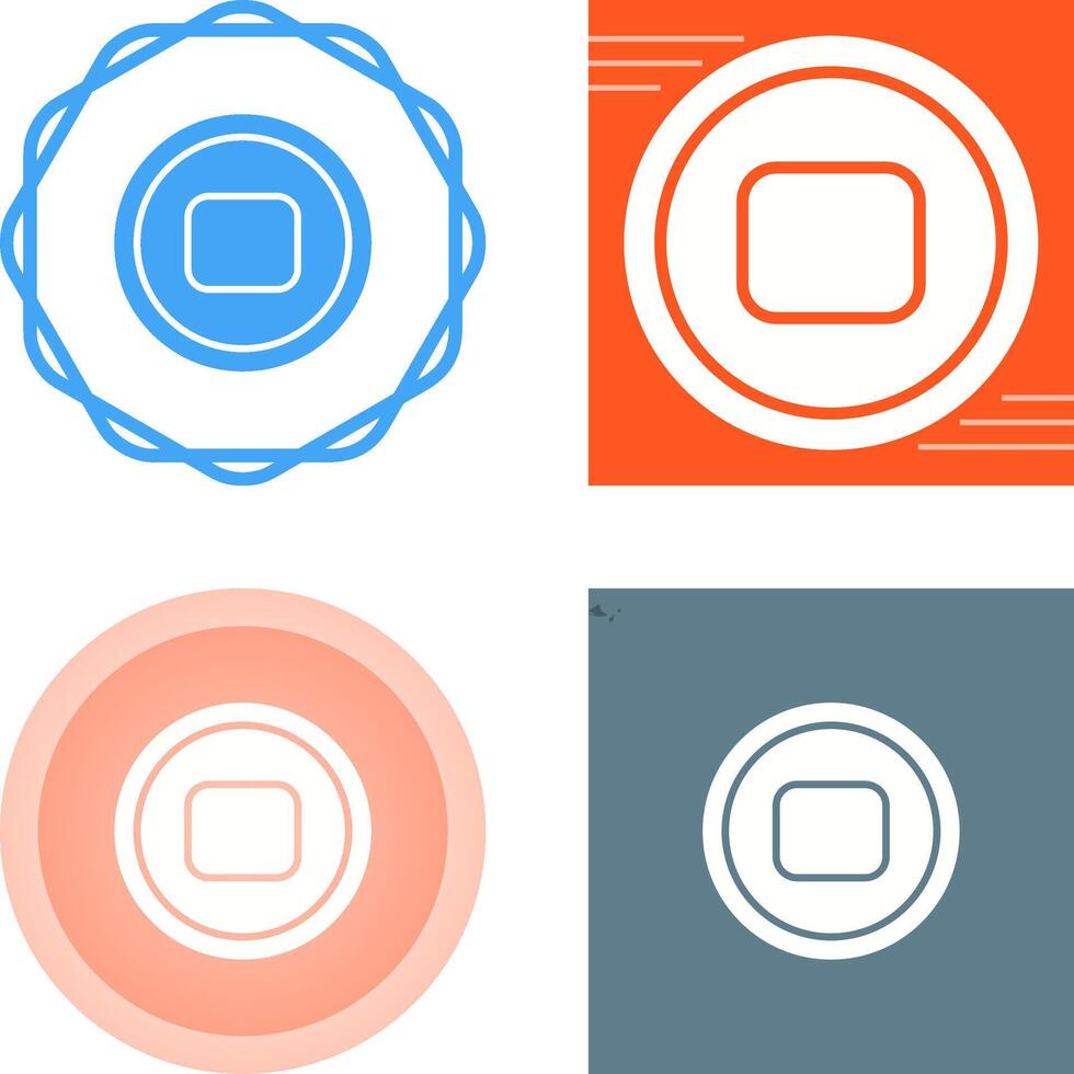 Stop Button Vector Icon