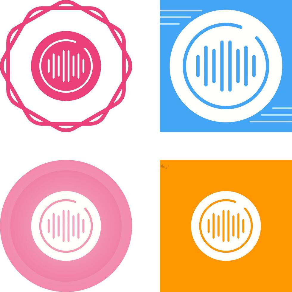 Audio Spectrum Circle Vector Icon