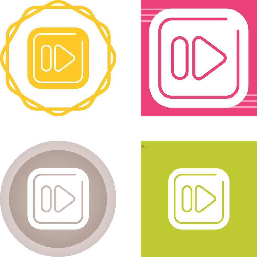 Fast Forward Square Vector Icon
