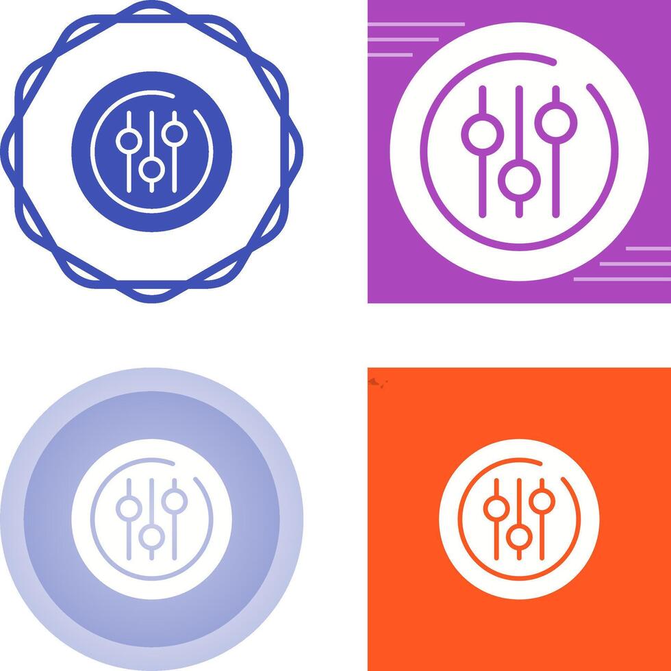 Audio Equalizer Circle Vector Icon