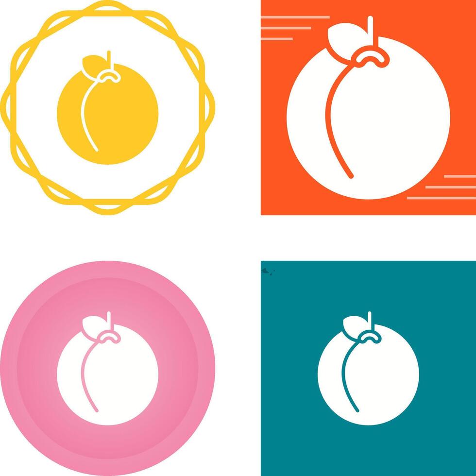 Peach Vector Icon