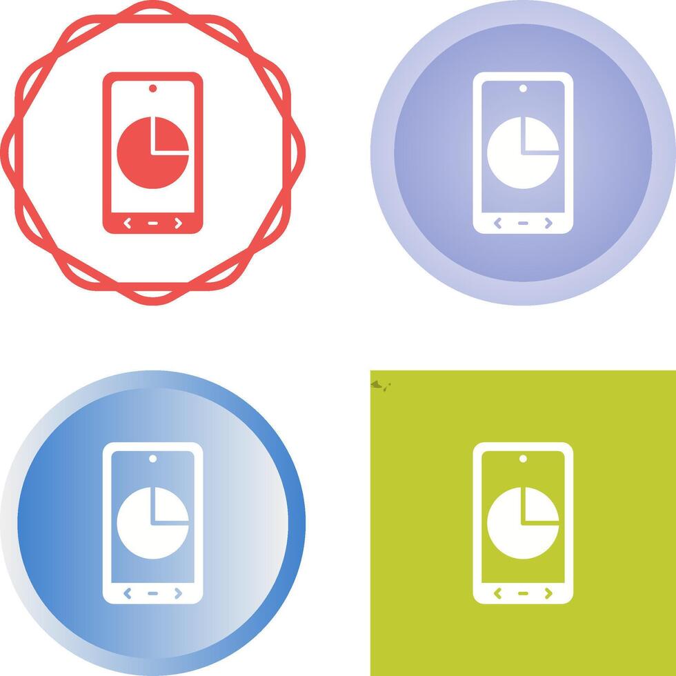 icono de vector de gráfico circular