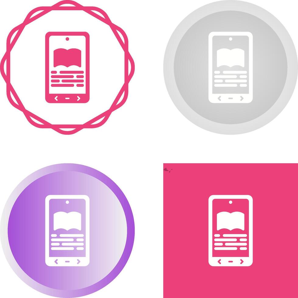 E book Reader Vector Icon