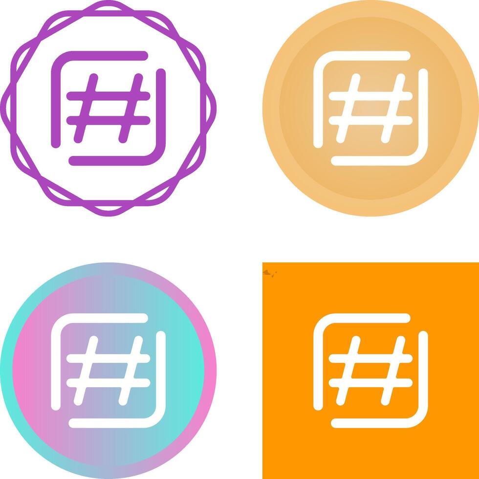 Hashtag Vector Icon