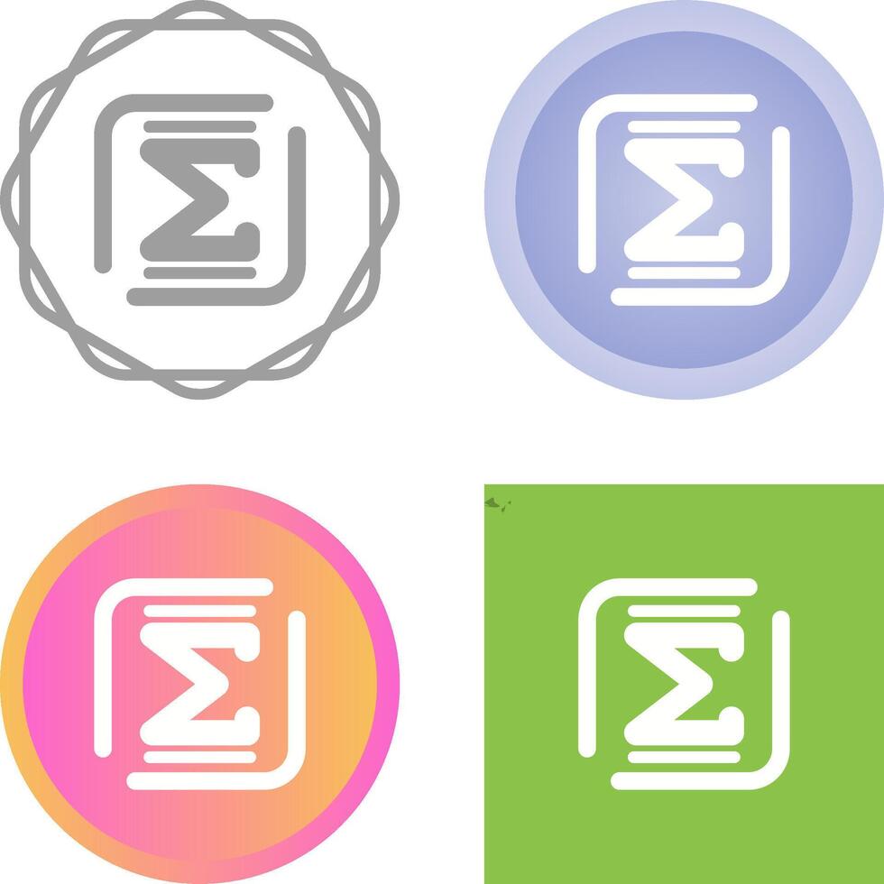 Summation Vector Icon