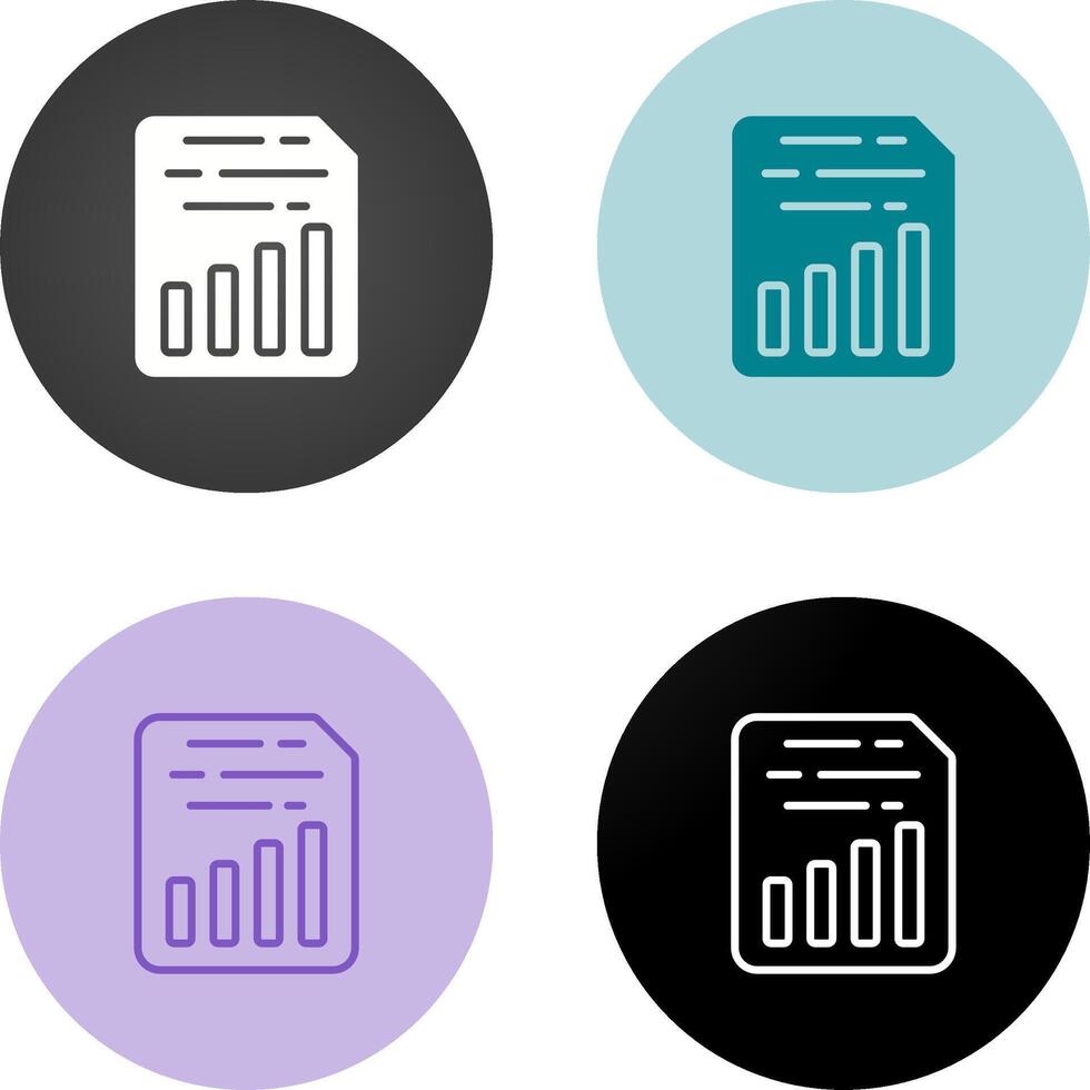 Document Insert Chart Vector Icon