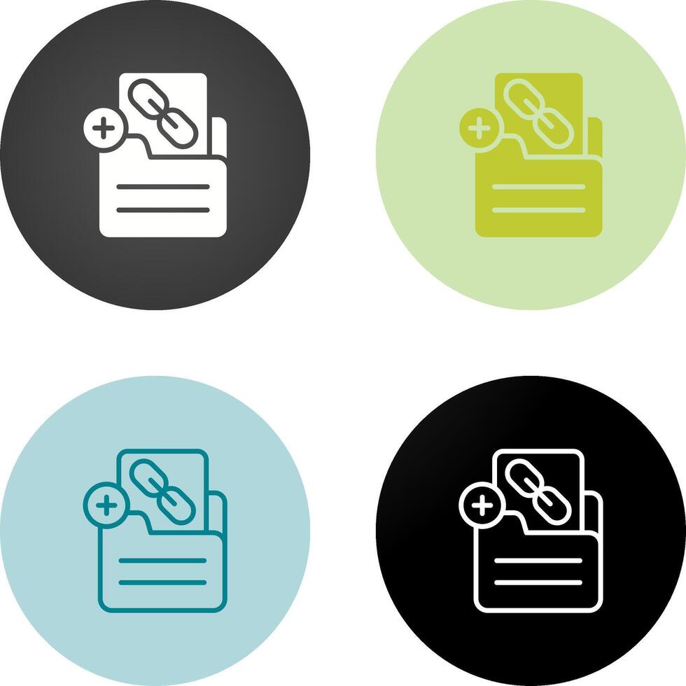 Document Insert Link Vector Icon