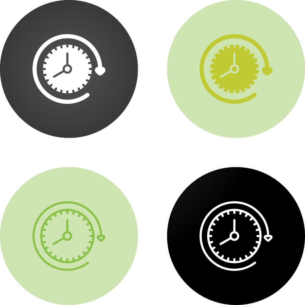 reloj con flecha vector icono