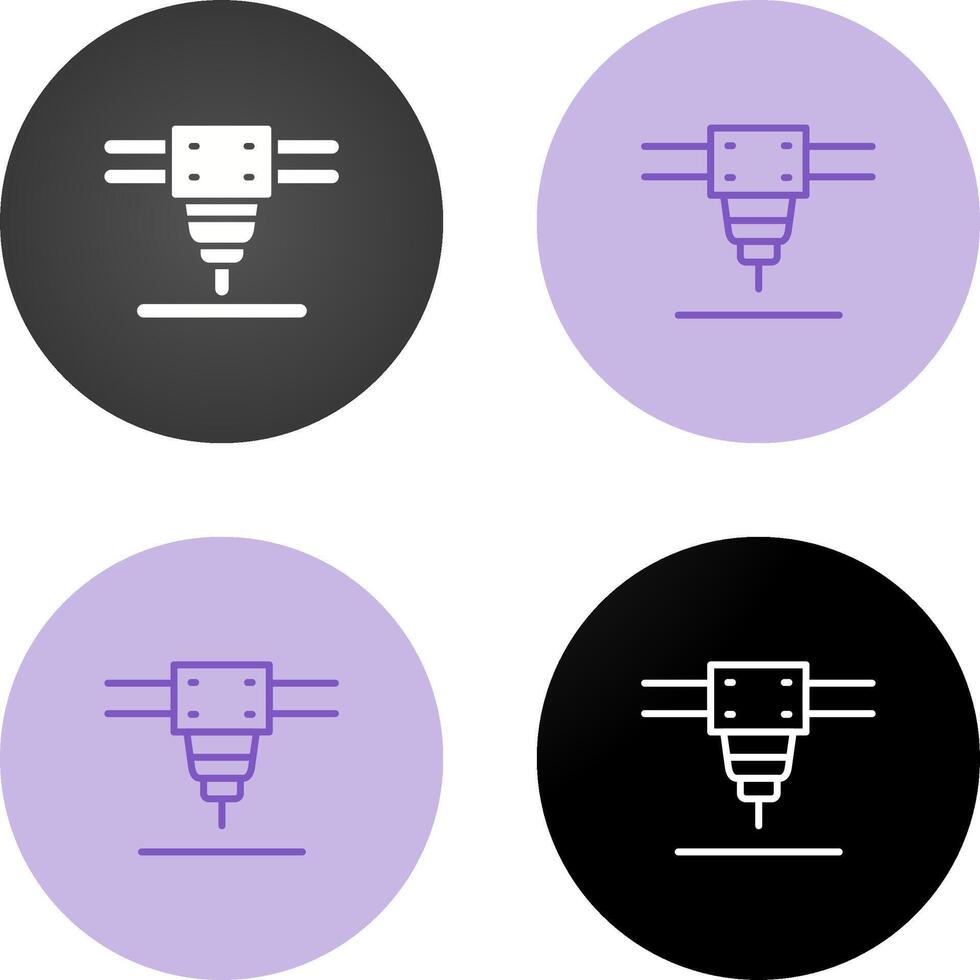 Laser Cutting Machine Vector Icon