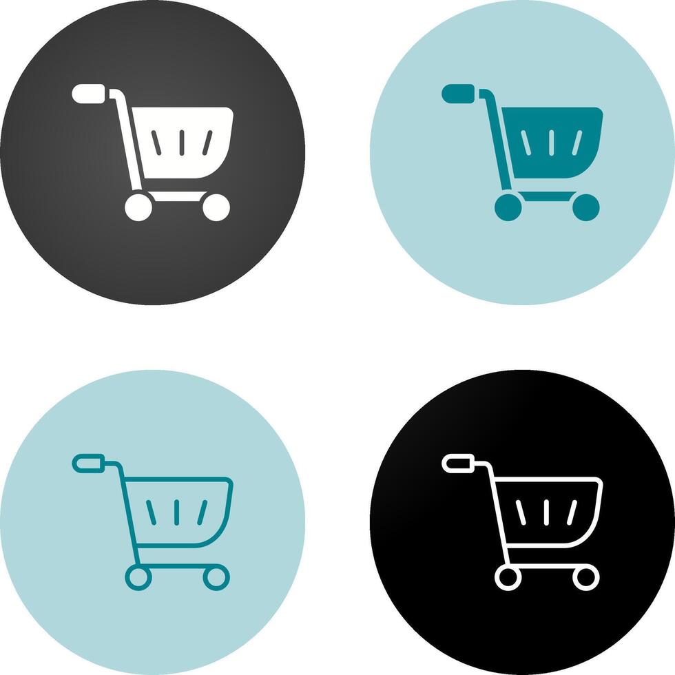 icono de vector de carrito de compras