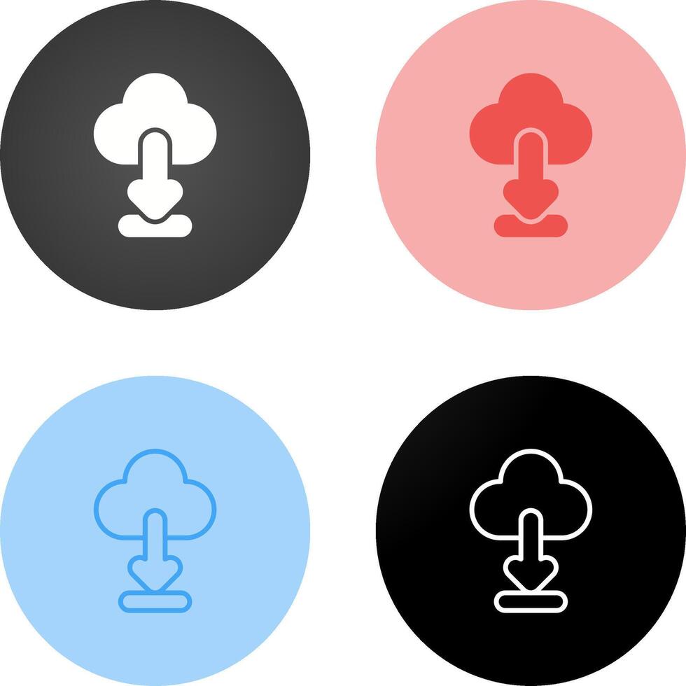 Cloud Download Vector Icon