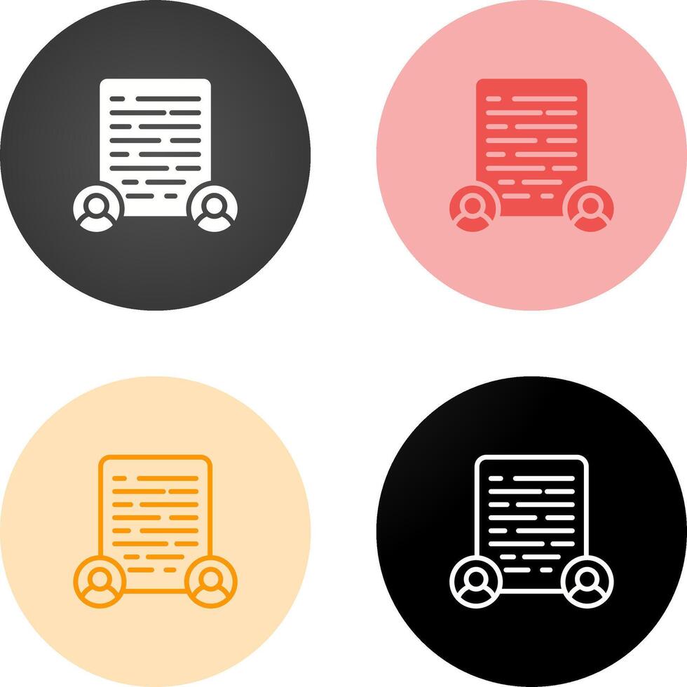 Document Collaboration Vector Icon