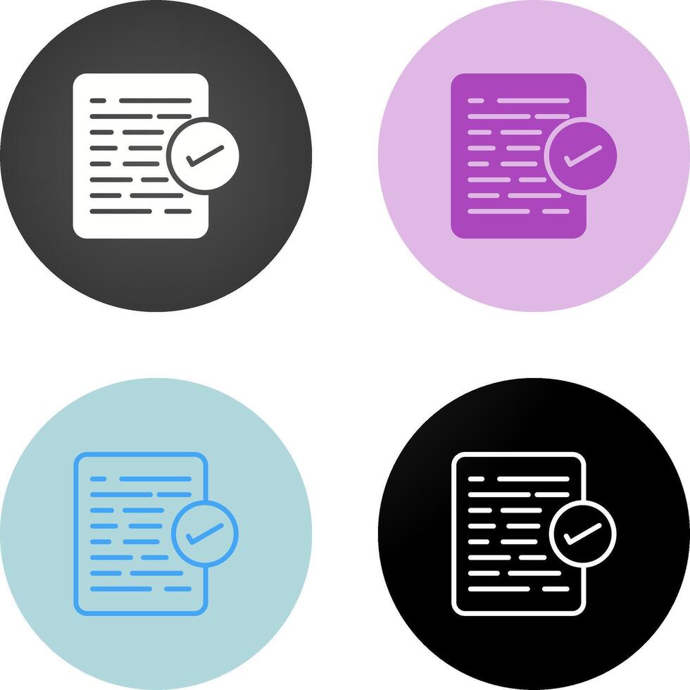 Document Approval Vector Icon