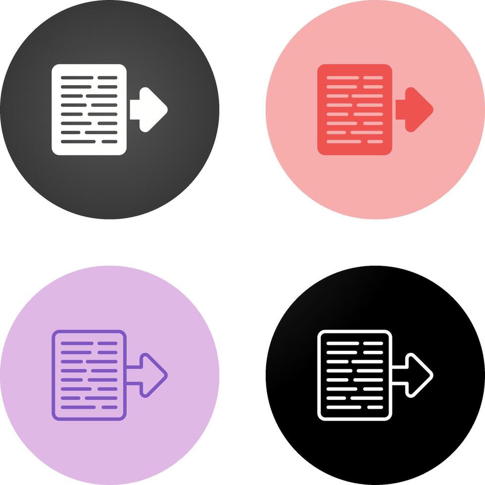 Document Export Vector Icon