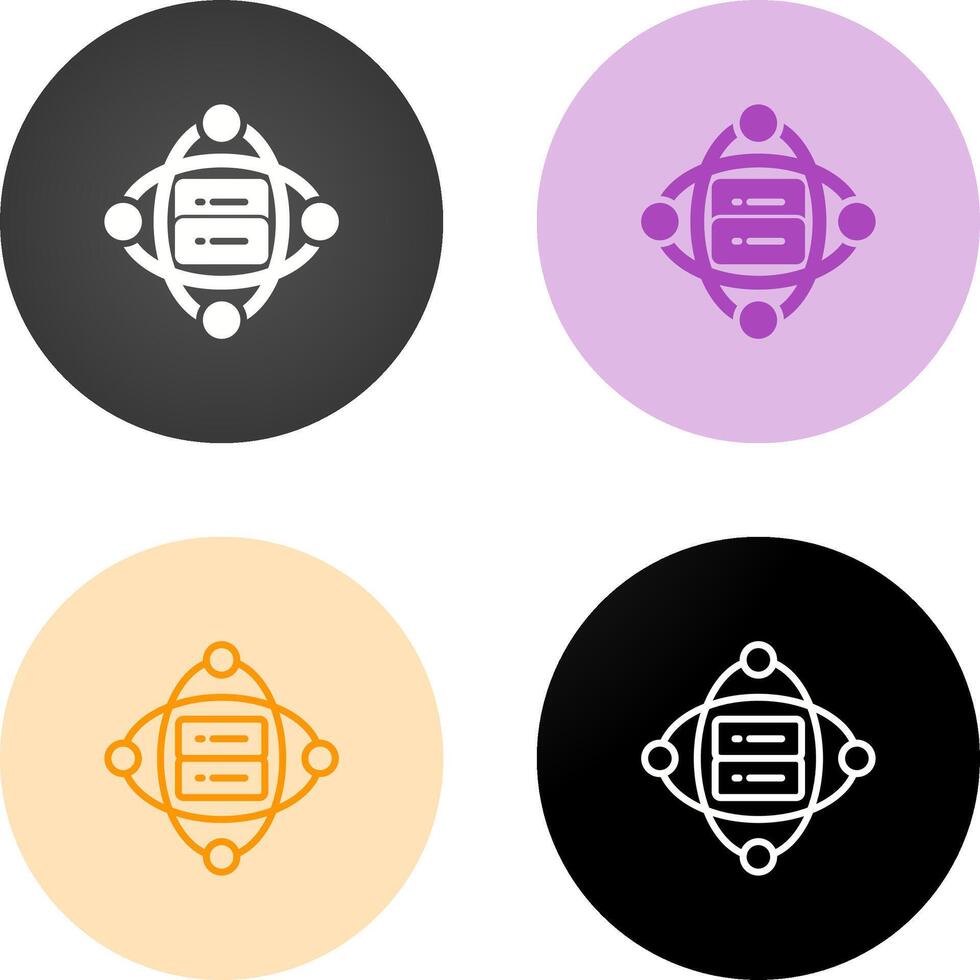 Cluster Server Vector Icon
