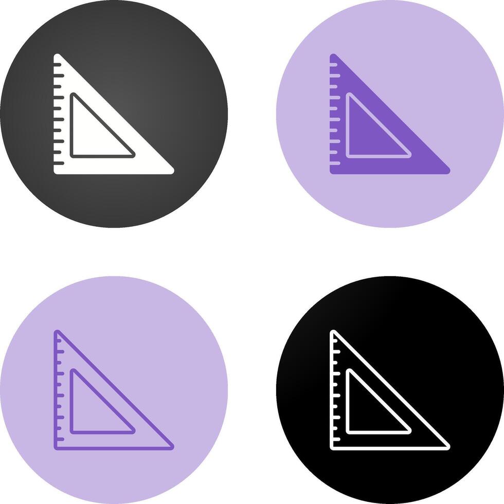 Triangular Ruler Vector Icon