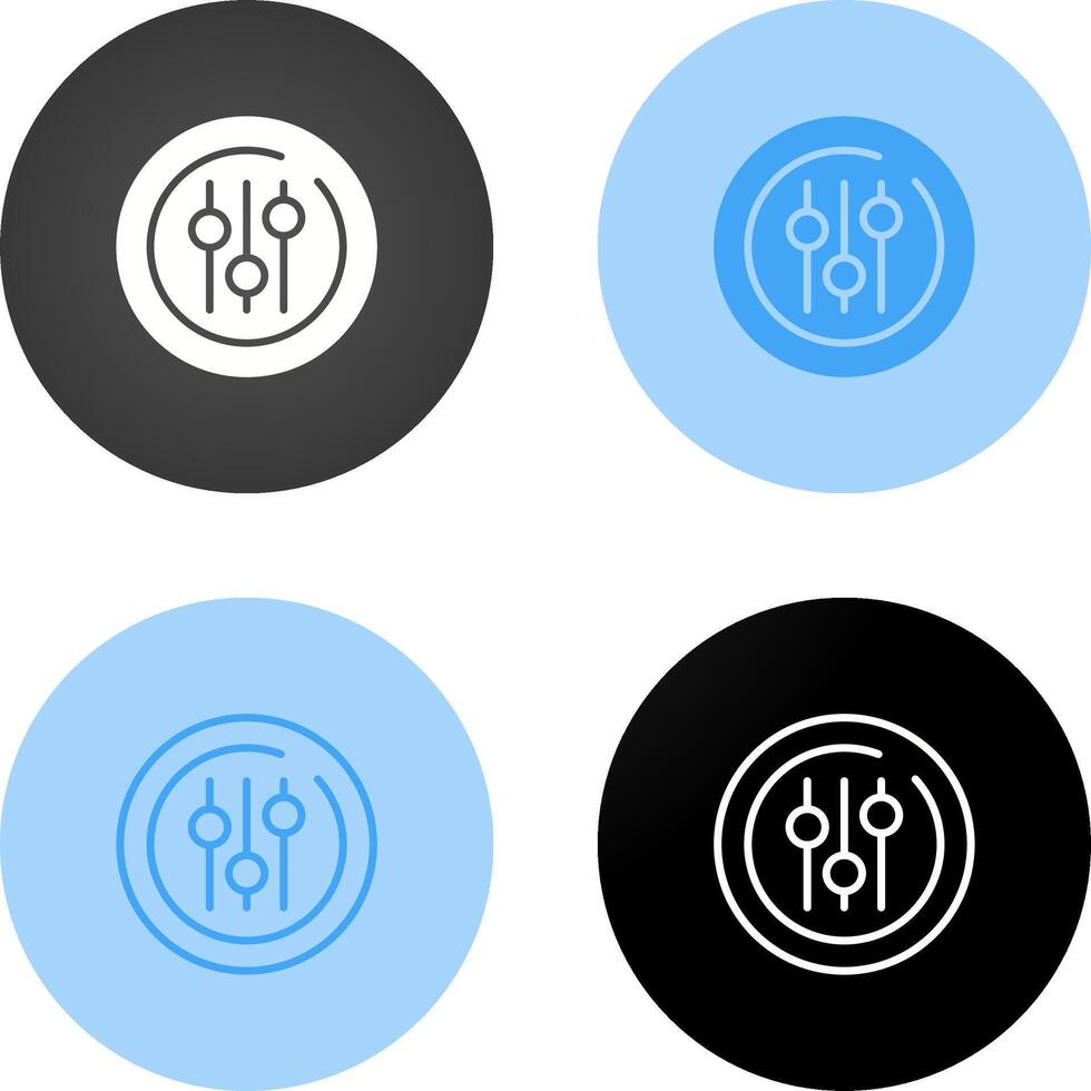 Audio Equalizer Circle Vector Icon
