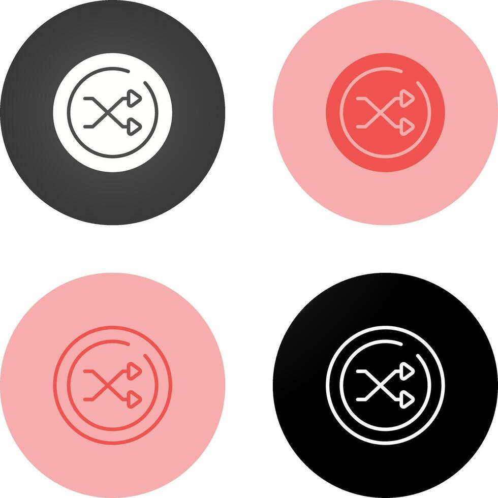 Shuffle Circle Vector Icon