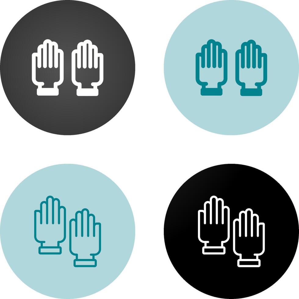 Rubber Gloves Vector Icon