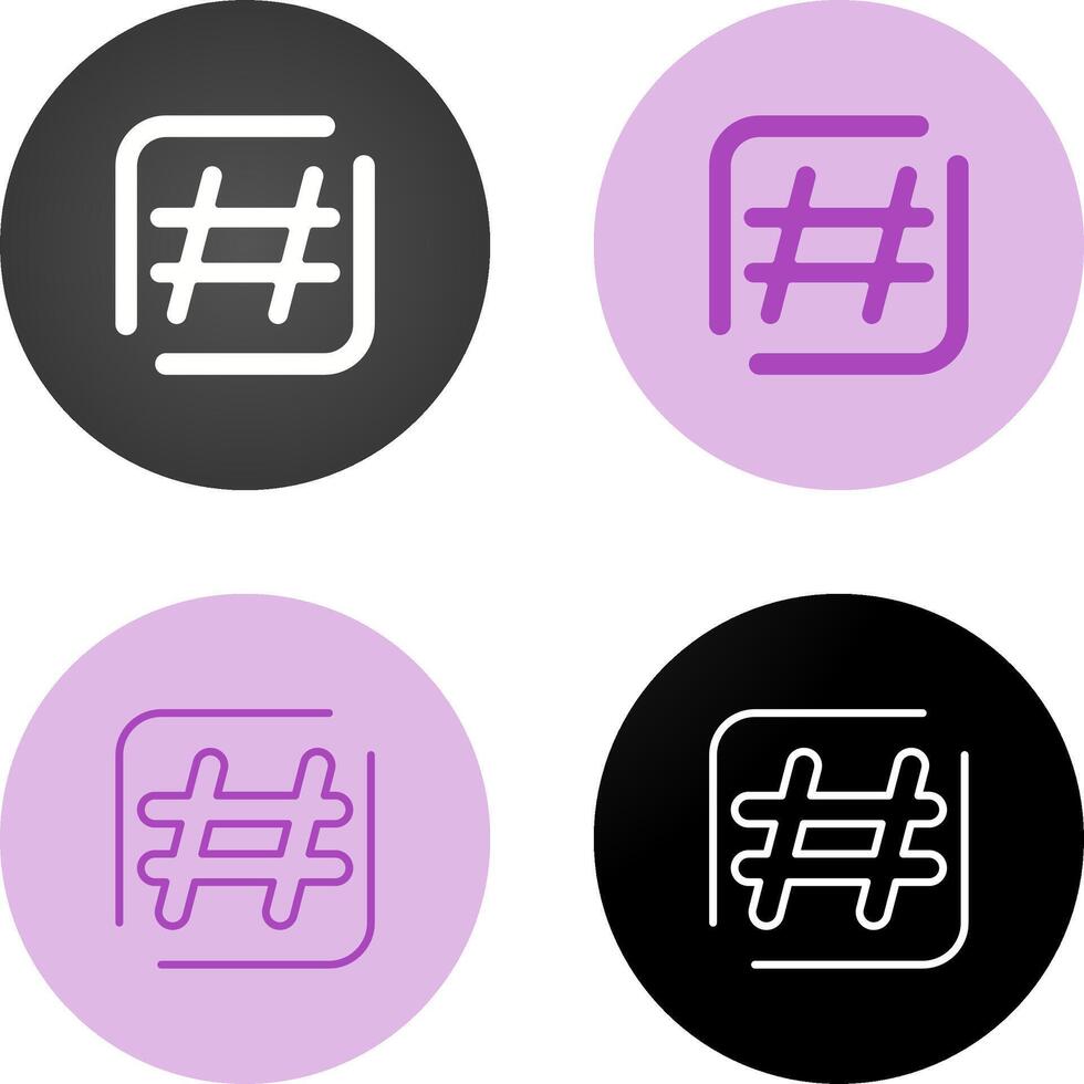 Hashtag Vector Icon