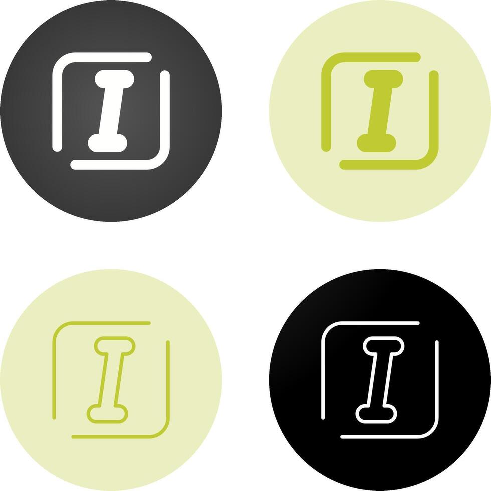 Italic Vector Icon