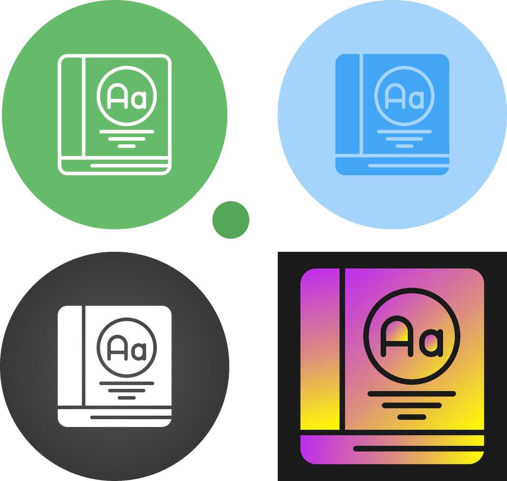 Dictionary Vector Icon