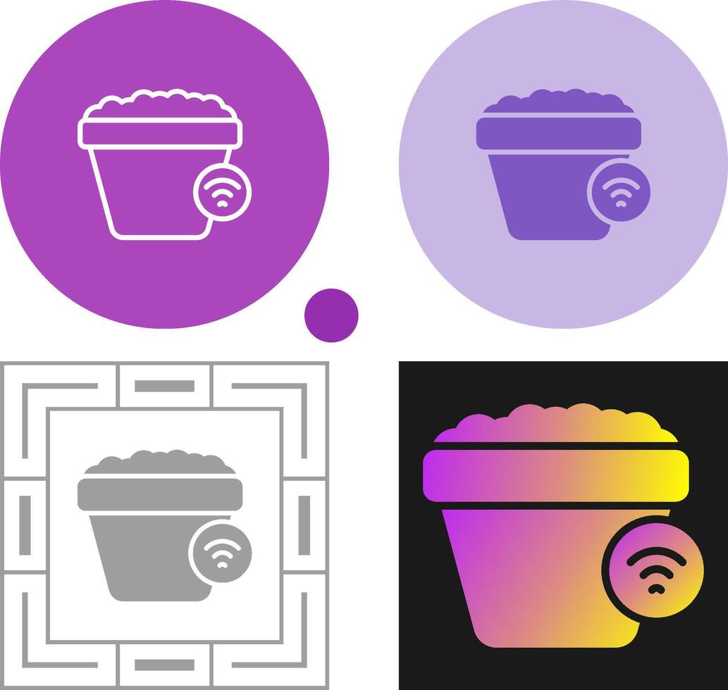 Smart Plant Pot Vector Icon