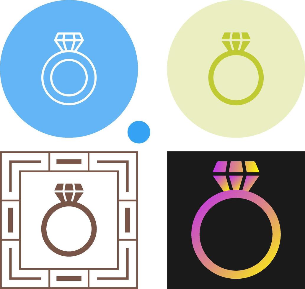 Diamond ring Vector Icon