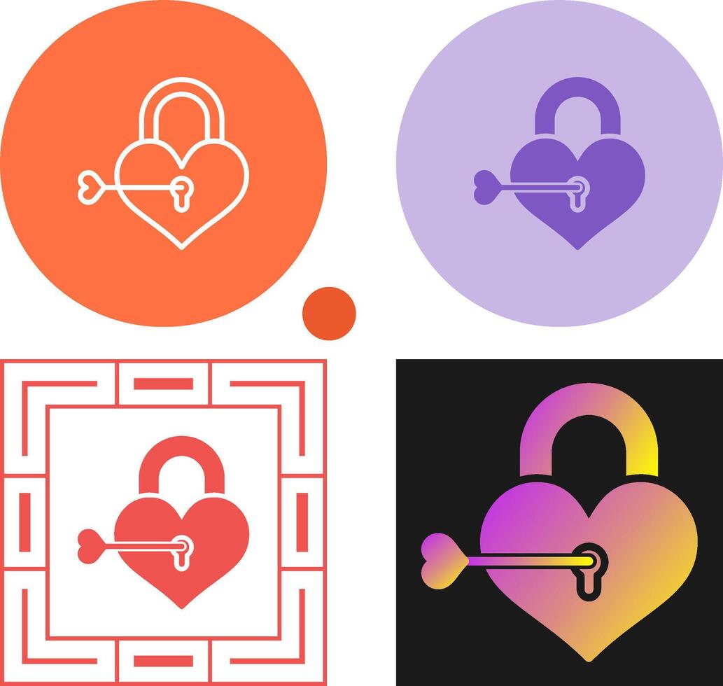 Love lock Vector Icon