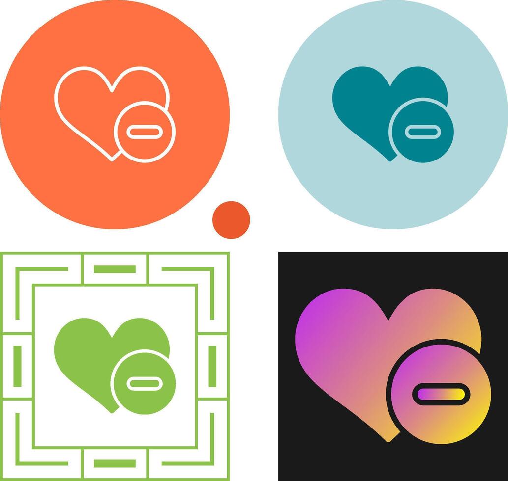 Negative Love Vector Icon